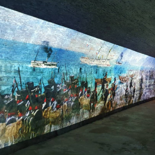 滬尾砲台軍史館 _ 巨型投影