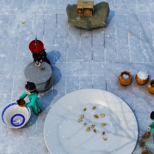 故宮 品茗序_餐桌投影