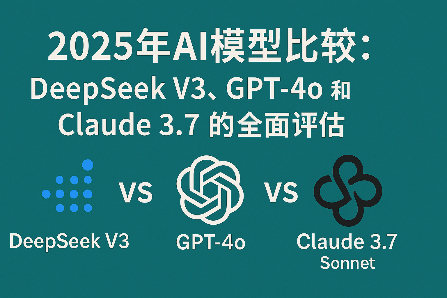 2025年AI模型比較:DeepSeek V3、GPT-4o和Claude 3.7 的全面評估