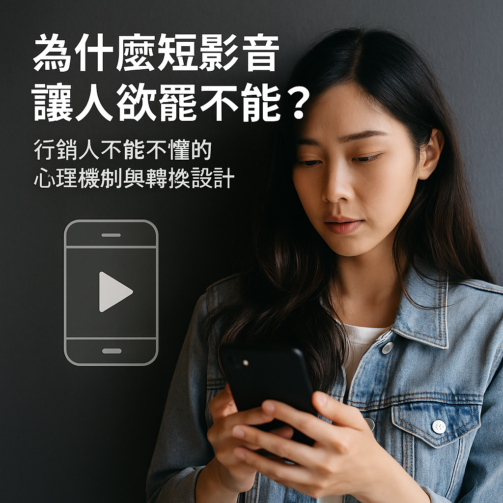 為什麼短影音讓人欲罷不能？行銷人不能不懂的心理機制與轉換設計