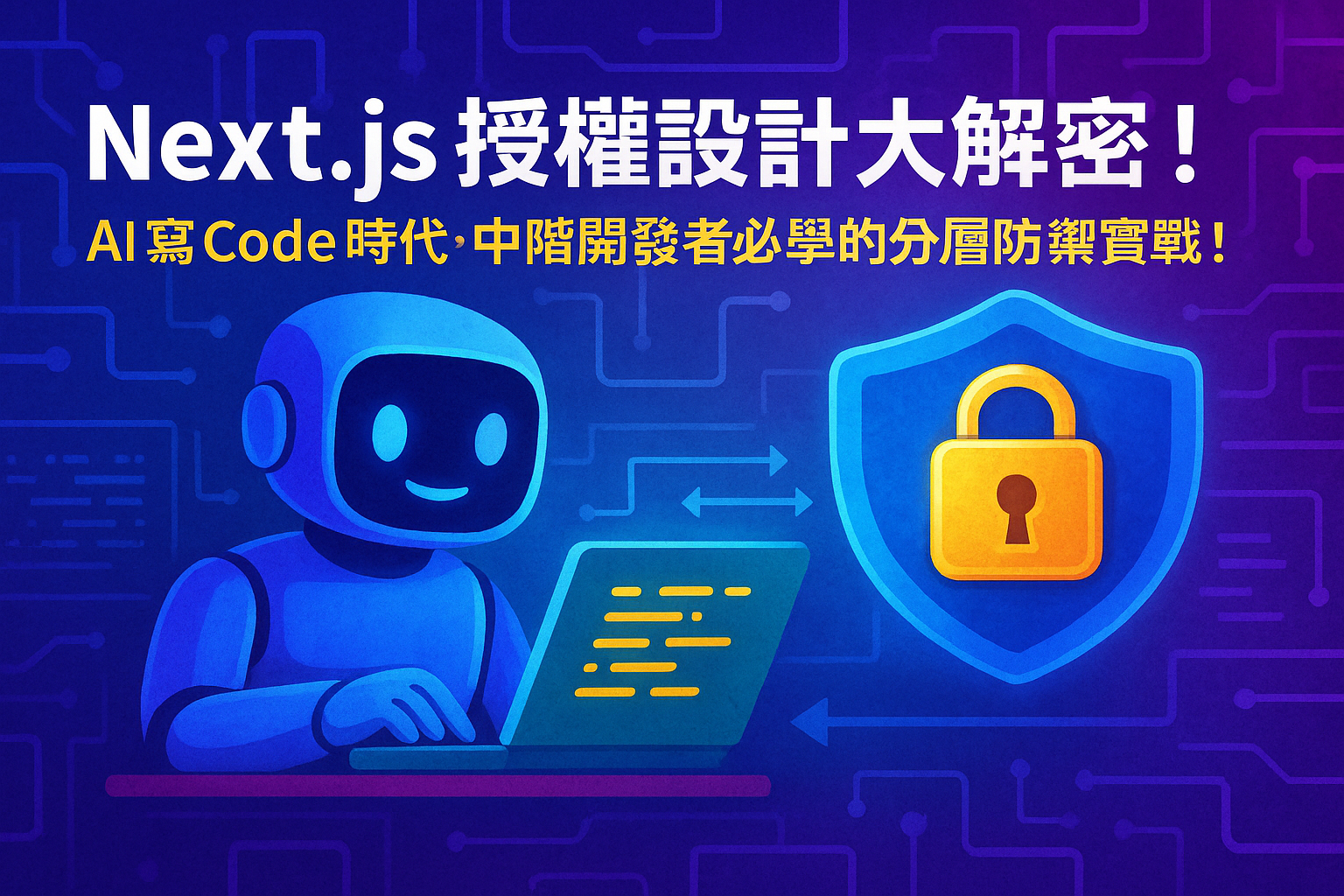 Next.js 授權設計大解密!AI 寫 Code 時代,中階開發者必學的分層防禦實戰!  Next.js Authorization Demystified! Layered Defense for Mid-Level Devs in the AI Coding Era!