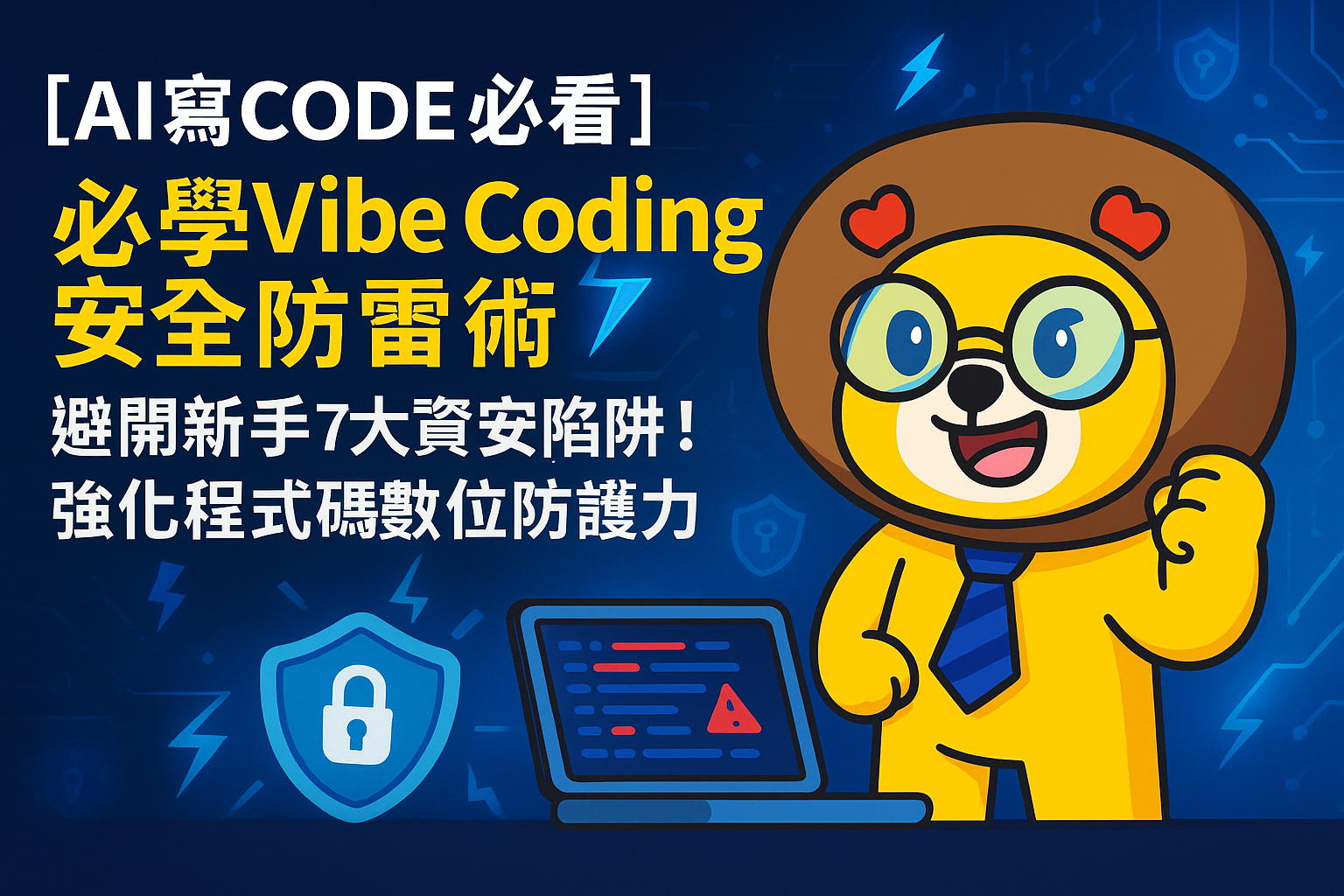 【AI 寫 Code 必看】必學 Vibe Coding 安全防雷術，避開新手 7 大資安陷阱！強化程式碼數位防護力