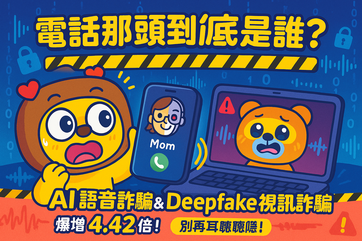 電話那頭到底是誰?AI 語音詐騙爆增 4.42 倍!別再「耳聽為憑」!Deepfake 語音視訊詐騙,年度最大資安危機!企業與個人如何自保?連家人聲音都可能假,你還敢信誰?Don’t Just “Believe Your Ears”! AI Voice Scams Skyrocket 4.42x! Impact Cybersec Teaches You to Spot Fakes Instantly!