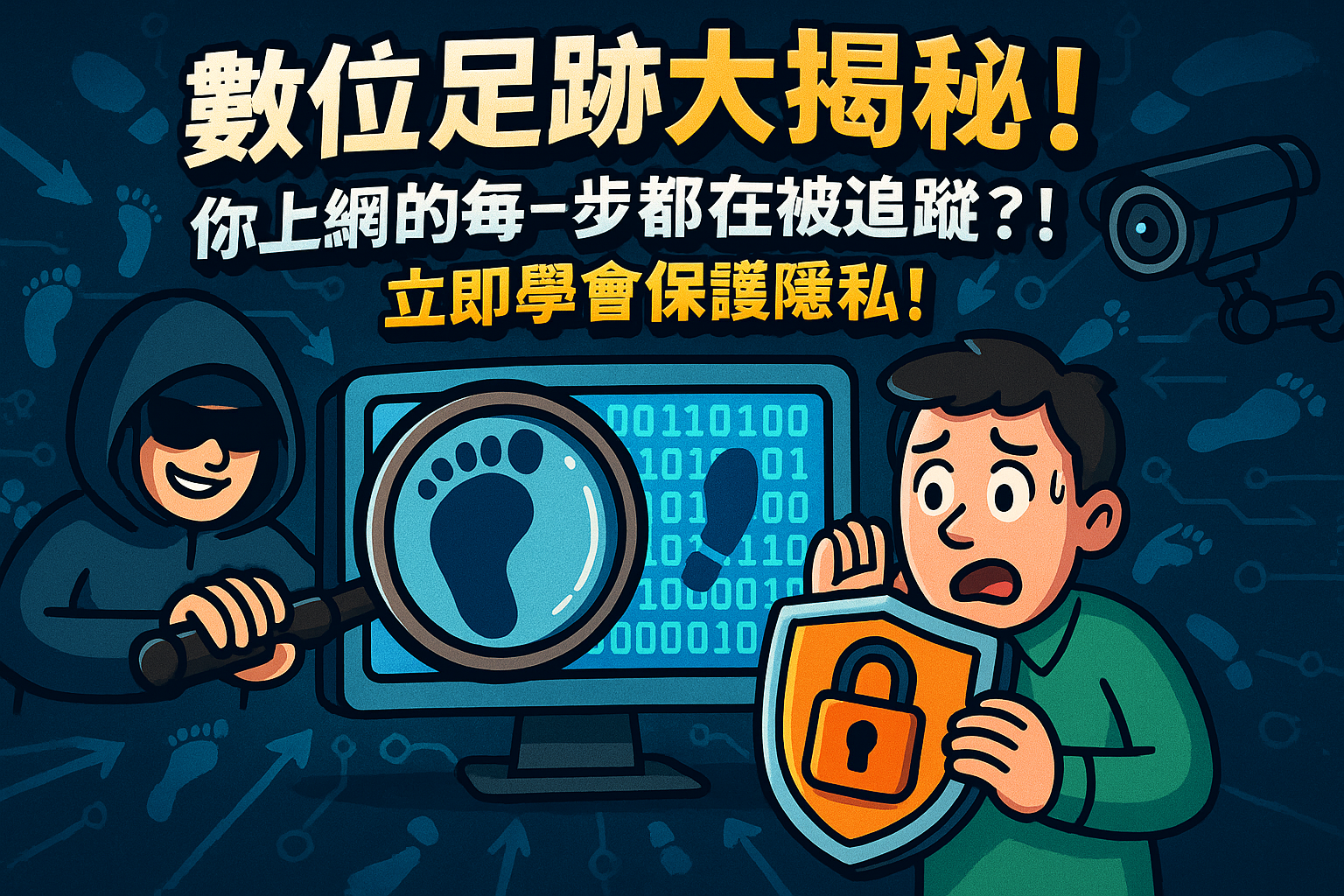 數位足跡大揭秘!你上網的每一步都在被追蹤?!立即學會保護隱私! Digital Footprint Uncovered! Every Click You Make is Being Tracked?! Learn How to Protect Your Privacy Now!